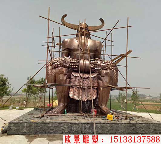 盘古铜雕塑 (1)