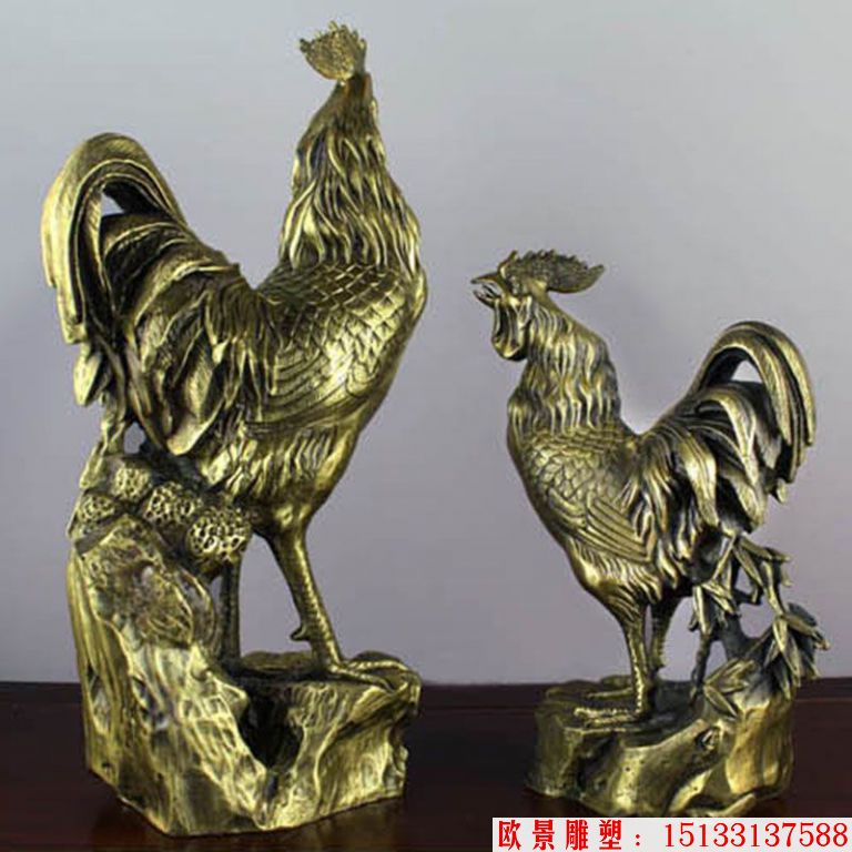 铜公鸡雕塑 (9)